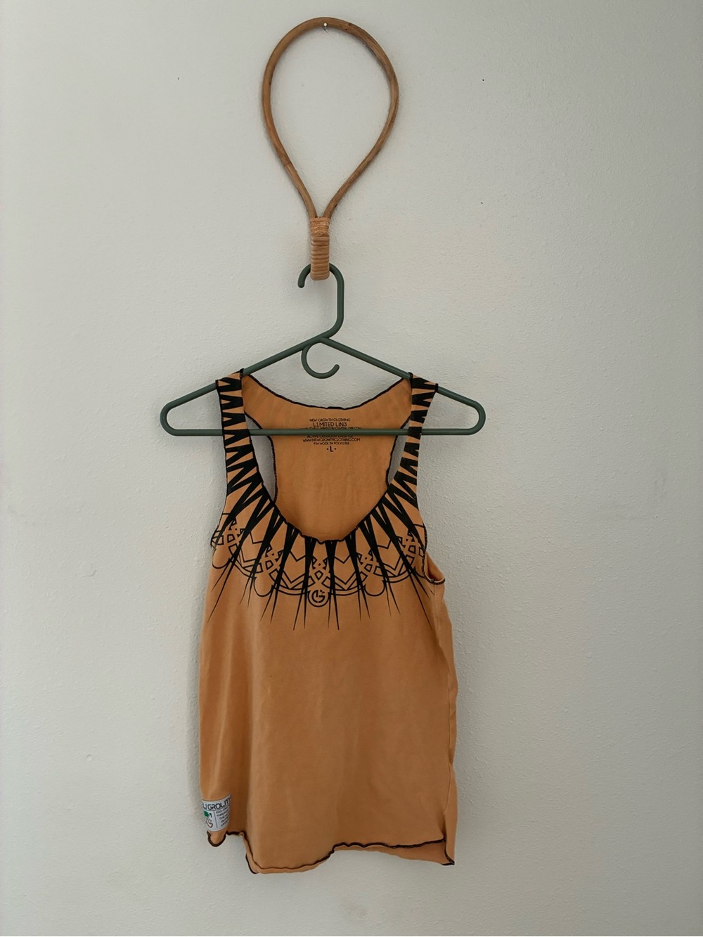New Growth Clothing Limited Line Hand-Sewn Wool-Blend Racerback Tank Top